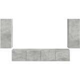  Set omare za televizijo na steni 4 pcs Betonsko siva, (5000132565) | Shoptok.si