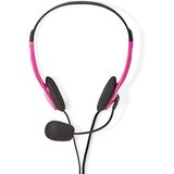 Nedis Slušalice sa mikrofonom 2x 3.5mm 2m Roze | Eponuda.ba