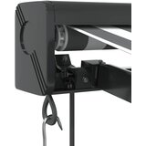 Tenda na uvlačenje antracit-bijela 3,5x2,5 m tkanina i aluminij | shoptok.hr
