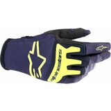 Alpinestars Techstar Gloves Night Navy/Yellow Fluorescent 2XL Motoristične rokavice | Shoptok.si