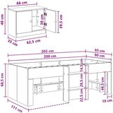  Loft krevet s ormarom s pohranom 3 pcs Bijela Konstruirano drvo - Bijela | shoptok.hr