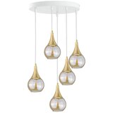  Luster na sajli LACRIMA WHITE 5xE27/60W/230V prečnik 45 cm | Eponuda.com