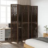  Sobna pregrada s 5 panela tamnosmeđa masivno drvo paulovnije 40 x 220 cm | Shoptok.si