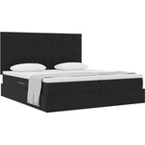  s od storage s uzglavljem Crna 180 x 200 cm Baršun | shoptok.hr
