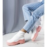 Gemre White sock boots with pink sole Cali | Shoptok.si