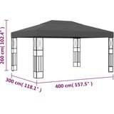 Sjenica od tkanine 3 x 4 m antracit | shoptok.hr