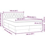  Krevet s oprugama i madracem tamnozeleni 160x210 cm baršunasti | shoptok.hr
