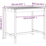 vidaXL 5-dijelni vrtni barski set boja meda od masivne borovine | shoptok.hr