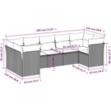  7-dijelni set vrtnih sofa sivi od poliratana | shoptok.hr