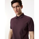 Reserved Slim polo-majica s visokim udjelom pamuka - boja kestena | shoptok.hr
