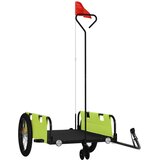 Prikolica za bicikl zeleno-crna tkanina i željezo | shoptok.hr