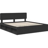  Krevetna konstrukcija Crna 180 x 200 cm Čvrsto borovo drvo | shoptok.hr