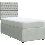 vidaXL box spring krevet s madracem svjetlosivi 100x200 cm baršunasti | shoptok.hr
