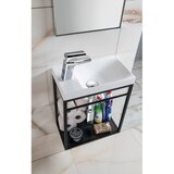 Sapho Crni metalni zidni ormarić za ispod umivaonika 39,5x45 cm Crest – | shoptok.hr