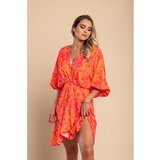 Fenzy Elegantna Mini Obleka S Potiskom Toretta, Fuksija | Shoptok.si