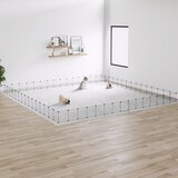 vidaXL Kavez za ljubimce sa 60 panela i vratima crni 35x35 cm čelični Cijene