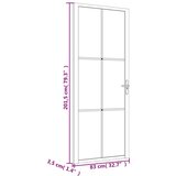  Notranja vrata 83x201,5 cm črno ESG steklo in aluminij, (20766397) | Shoptok.si