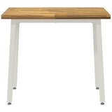  90 x 55 x 75 cm Čvrsto drvo akacije Bijela Pravokutni - Bijela 90 x 55 x 75 cm Četvrtasto | shoptok.hr