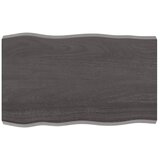 vidaXL Stolna ploča tamnosiva 80x50x6 cm obrađena masivna hrastovina Cijene