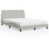  Okvir za krevet bez madraca Hanko svjetlosivi 140 x 190 cm baršunasti | shoptok.hr