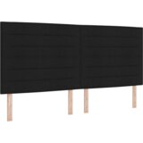 vidaXL Postelja z vzmetnico in LED v črni barvi 200x200 cm tkanina, (22156535) | Shoptok.si