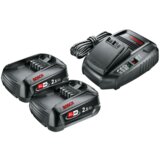 Bosch začetni set bosch 18 v power for all (18 v, li-ion, 2,5 ah, 2 bateriji, polnilnik) | Shoptok.si