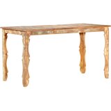  Blagovaonski stol od masivnog obnovljenog drva 140 x 70 x 76 cm | shoptok.hr