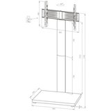 MID.YOU Stojalo Za Tv Onu, Srebrna, 68 Cm | Shoptok.si