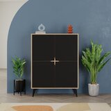 Marckeric Crni/u prirodnoj boji ormarić u dekoru hrasta 90x120 cm Nola – | shoptok.hr