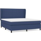  Box spring postelja z vzmetnico modra 160x200 cm blago, (20893219) | Shoptok.si