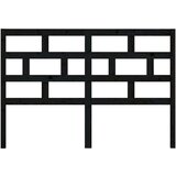  Uzglavlje za krevet crno 156 x 4 x 100 cm od masivne borovine | shoptok.hr