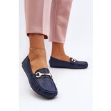Kesi Women's classic loafers made of eco leather navy blue Demese | shoptok.hr