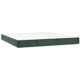 vidaXL Krevet s oprugama i madracem tamnozeleni 160x200 cm baršunasti | shoptok.hr