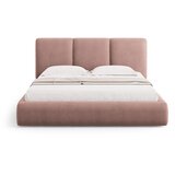 Mazzini Beds Svijetlo ružičasti tapecirani bračni krevet s prostorom za odlaganje s podnicom 140x200 cm Brody – | shoptok.hr