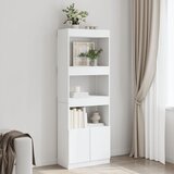  Visoka komoda bijela 63x33x180 cm od konstruiranog drva | shoptok.hr