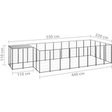  Kavez za pse crni 10 89 m² čelični | shoptok.hr