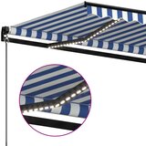 Tenda na ručno uvlačenje LED 500 x 350 cm plavo-bijela | shoptok.hr