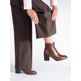 Sergio Leone Brown ankle boots on a block by | Shoptok.si