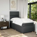  Krevet s oprugama i madracem tamnosivi 90x200 cm od tkanine | shoptok.hr