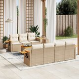 vidaXL 8-dijelni set vrtnih sofa od poliratana s jastucima bež | shoptok.hr