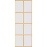 vidaXL Klizna vrata zlatna 76x205 cm matirano staklo ESG i aluminij | shoptok.hr