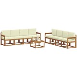  Set vanjskih sofa s jastukom 9 pcs Prirodna i krem | Eponuda.com