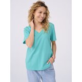 Blue Shadow Turquoise V-neck blouse Cijene