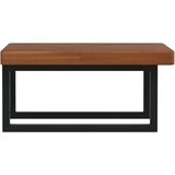  Zidna polica za umivaonik od čelika i masivne hrastovine Smeđa 50 x 50 x 4 cm | shoptok.hr