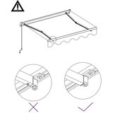 Tenda na ručno uvlačenje 300 x 250 cm narančasto-smeđa | shoptok.hr
