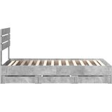  Krevetna konstrukcija s ladicama Betonski sivi 90 x 190 cm Siva 196 x 93 x 100 cm | Shoptok.si
