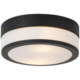 QAZQA Klasična zunanja stropna svetilka črna 23 cm IP44 - Flavi | Shoptok.si