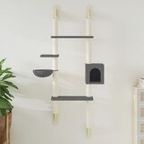 vidaXL Zidna penjalica za mačke i stup za grebanje tamnosiva 180 cm | shoptok.hr