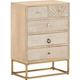 vidaXL Ladičar 55 x 30 x 76 cm od masivnog drva manga i željeza | shoptok.hr