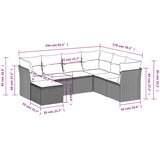  7-dijelni set vrtnih sofa od poliratana s jastucima bež | shoptok.hr